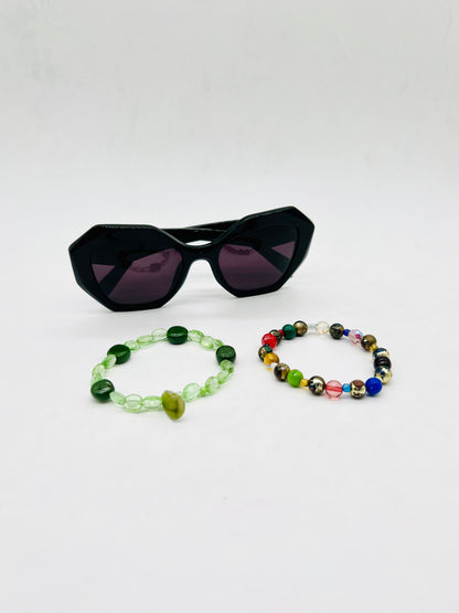 Boho Gemstone & Glass Beaded Bracelet