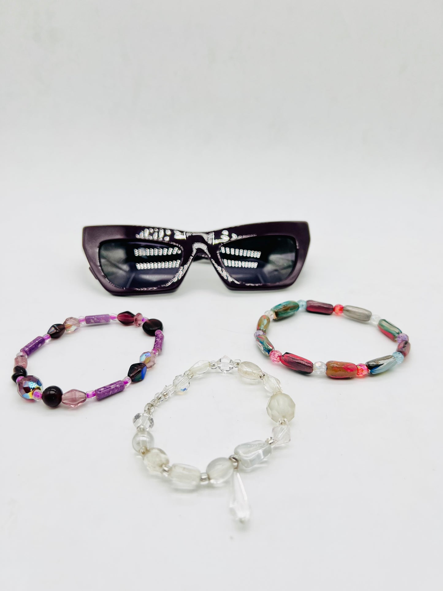 Multi-Color Beaded Bracelet | Faceted Crystal & Glass Beads