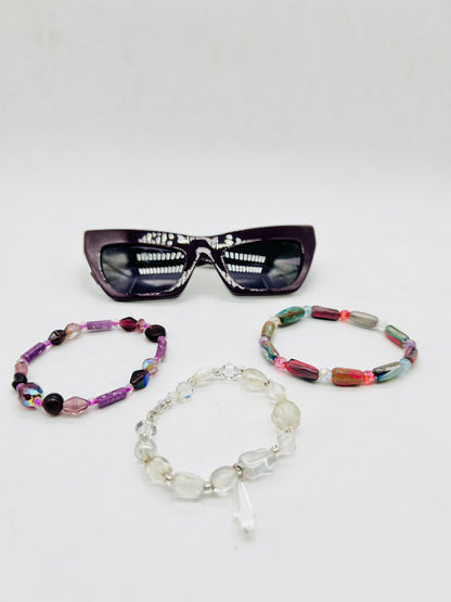 Multi-Color Beaded Bracelet | Faceted Crystal & Glass Beads