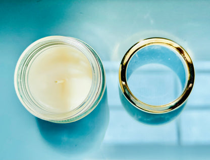 3 OZ Window Candle Jar Stainless Steel & Copper