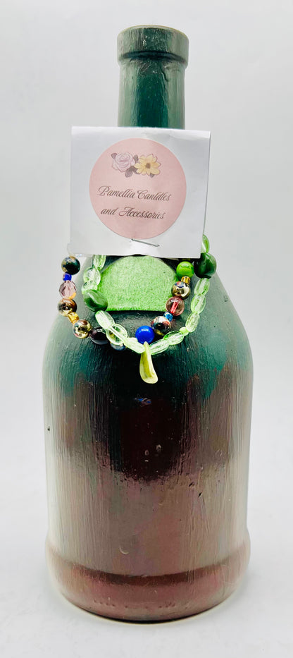 Boho Gemstone & Glass Beaded Bracelet