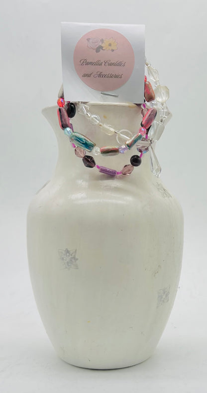 Multi-Color Beaded Bracelet | Faceted Crystal & Glass Beads